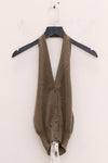 SWAYING 25 Early Autumn Halter Cashmere Vest SW-SW25PF1T16C1-LV Green